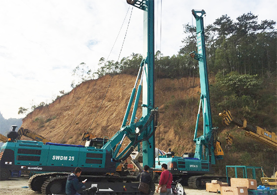 新年献礼壹定发智能9台SWDM25旋挖钻机征战越南