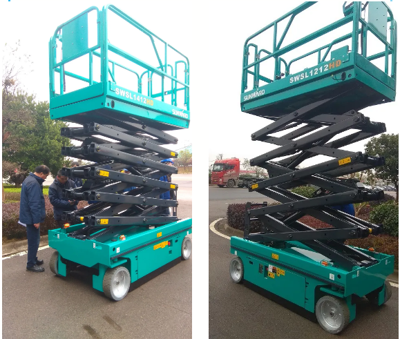 东莞客人考察壹定发智能高空作业装备