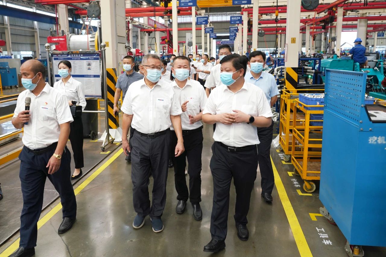 长沙县委书记付旭明调研壹定发智能