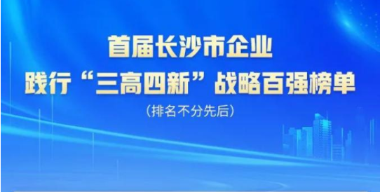壹定发智能上榜首届长沙市企业践行“三高四新”战略百强榜单