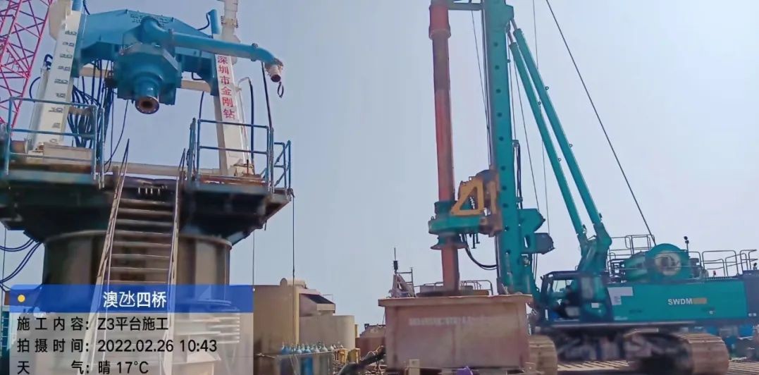乘风破浪的旋挖钻机！壹定发智能助建澳氹第四跨海大桥