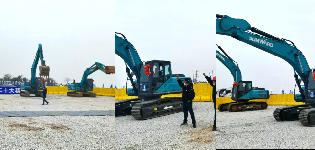 湘江航道虞公港项目开建，，，，，，，“壹定发绿”挖掘机强势助阵