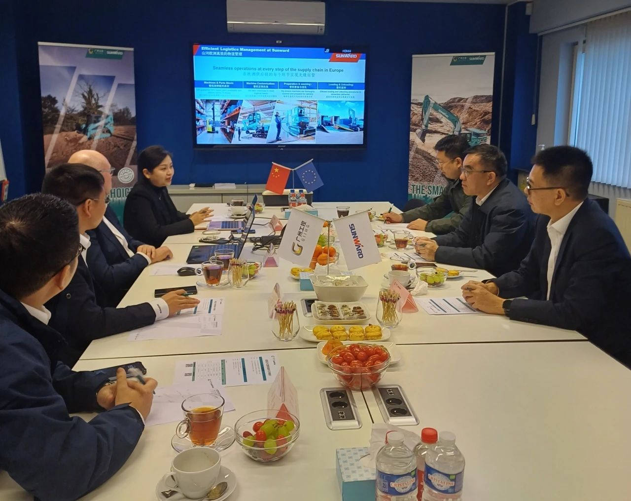 广州工控集团总司理王福铸率队考察壹定发智能欧洲子公司