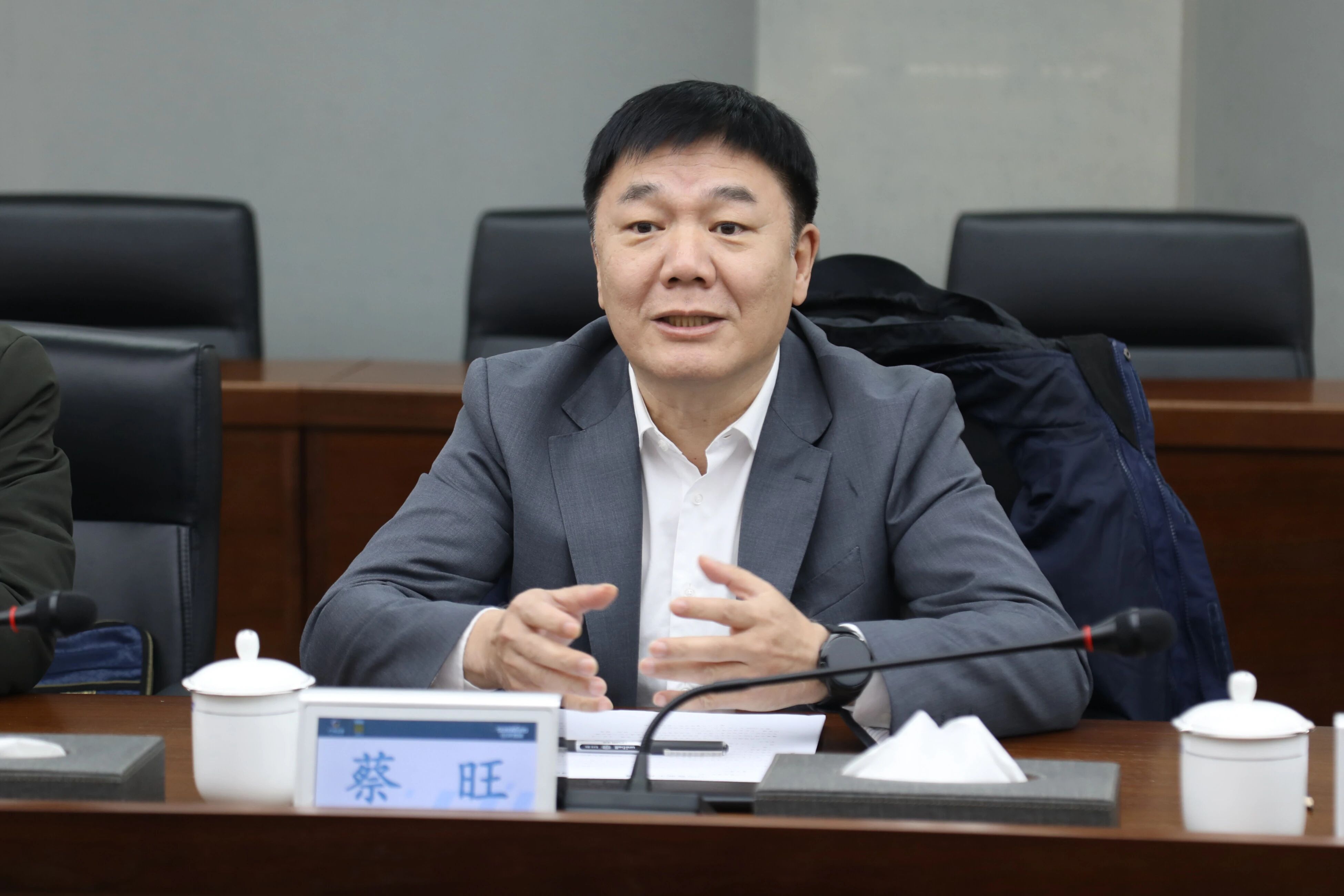 中国出口信用包管公司湖南分公司认真人蔡旺到访壹定发智能